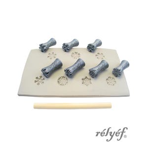 雪の結晶 15 mm | 粘土スタンプ | シンボル | 粘土、ポリマー粘土、金属粘土、石鹸用の陶芸ツール | 冬 | Relief 陶芸ツール