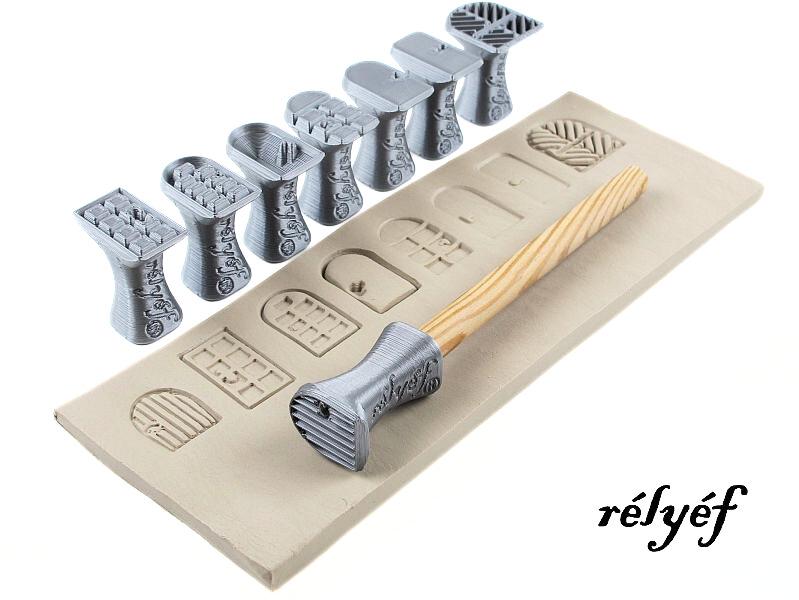 Door Stamps | Set of stamps for ceramic and polymer clay, soaps, for textures and decoration | Relyef pottery tools