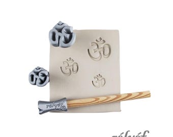 Om Symbol Stamps | Clay Stamps | Humans | Texture Tool | Set of stamps for ceramic and polymer clay, and soaps | Relyef Pottery Tools