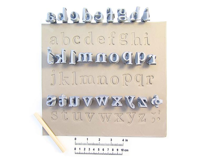 Lot de tampons en argile de l'alphabet - Lettres à frapper argile et