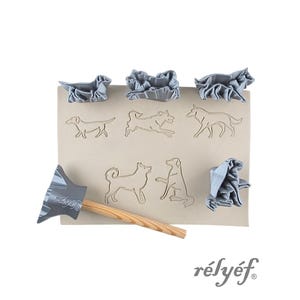 Dogs | Clay Stamps | Animals | Nature | Pottery stamps for clay texture | Ceramic tools for clay, polymer clay | Relyef Pottery Tools