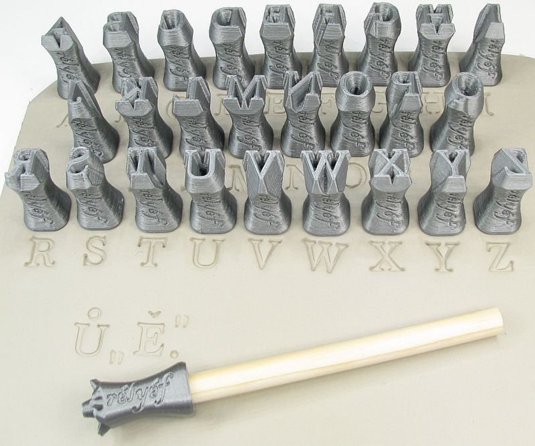 Ceramic Art Alphabet Number Letter Polymer Clay Presser Stamp Embosser Mold  Sealing Diy Embossing Pottery Clay Tools
