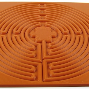 Labyrinth Tile 152 mm | Mat, Plate, Sheet | Stamps for ceramic and polymer clay, soaps, for textures and decoration | Relyef pottery tools