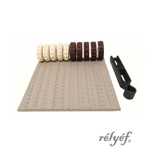Forme di base / Rulli per argilla / Rélyéf Set Start / Testurizzazione della ceramica / Strumenti per ceramica Relyef