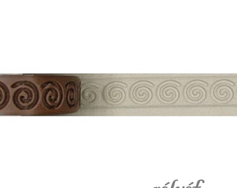 Spiral Roller - Single | Debossed | Clay Roller | 14mm | Ceramic and polymer clay, soaps, for textures and decoration | Relyef Pottery Tools
