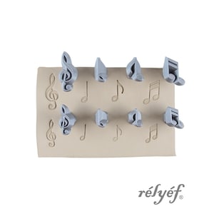 Music Symbols 02 | Clay Stamps | 20 - 40 mm | Notes | Ceramic stamps for clay texture | Pottery tools for clay | Relyef Pottery Tools