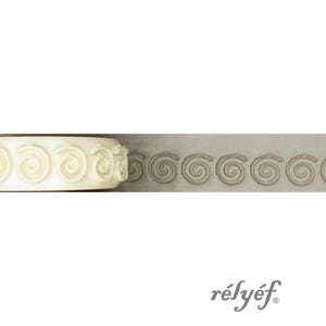 Spiraalrol - enkel | Reliëf | Kleiroller | 14 mm | Keramiek en polymeerklei, zepen, voor texturen en decoratie | Reliëfaardewerk