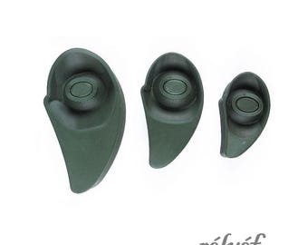 Handle Forms for Mugs No.1 | Clay Stamps | 3 pieces | Ear Shaped | Ceramic mug handles | Pottery Forms | Relyef Pottery Tools