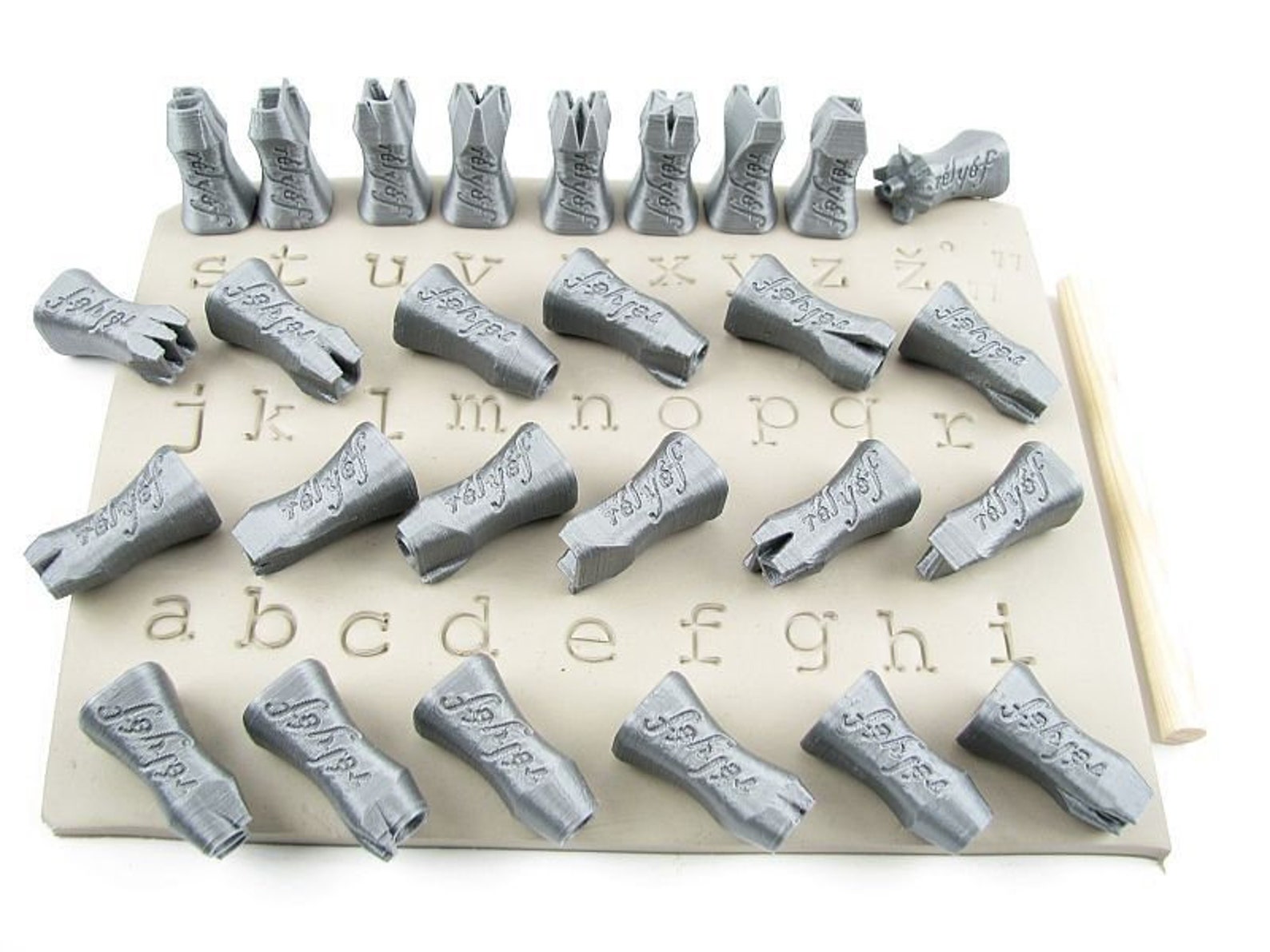 Alphabet Stamps for Clay Texture Ceramic Tools for Clay Etsy UK