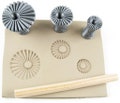 Ceramic stamps for clay texture | Pottery tools for clay, polymer clay, metal clay & soap | Relyef | Daisies | Flowers | Floral product logo