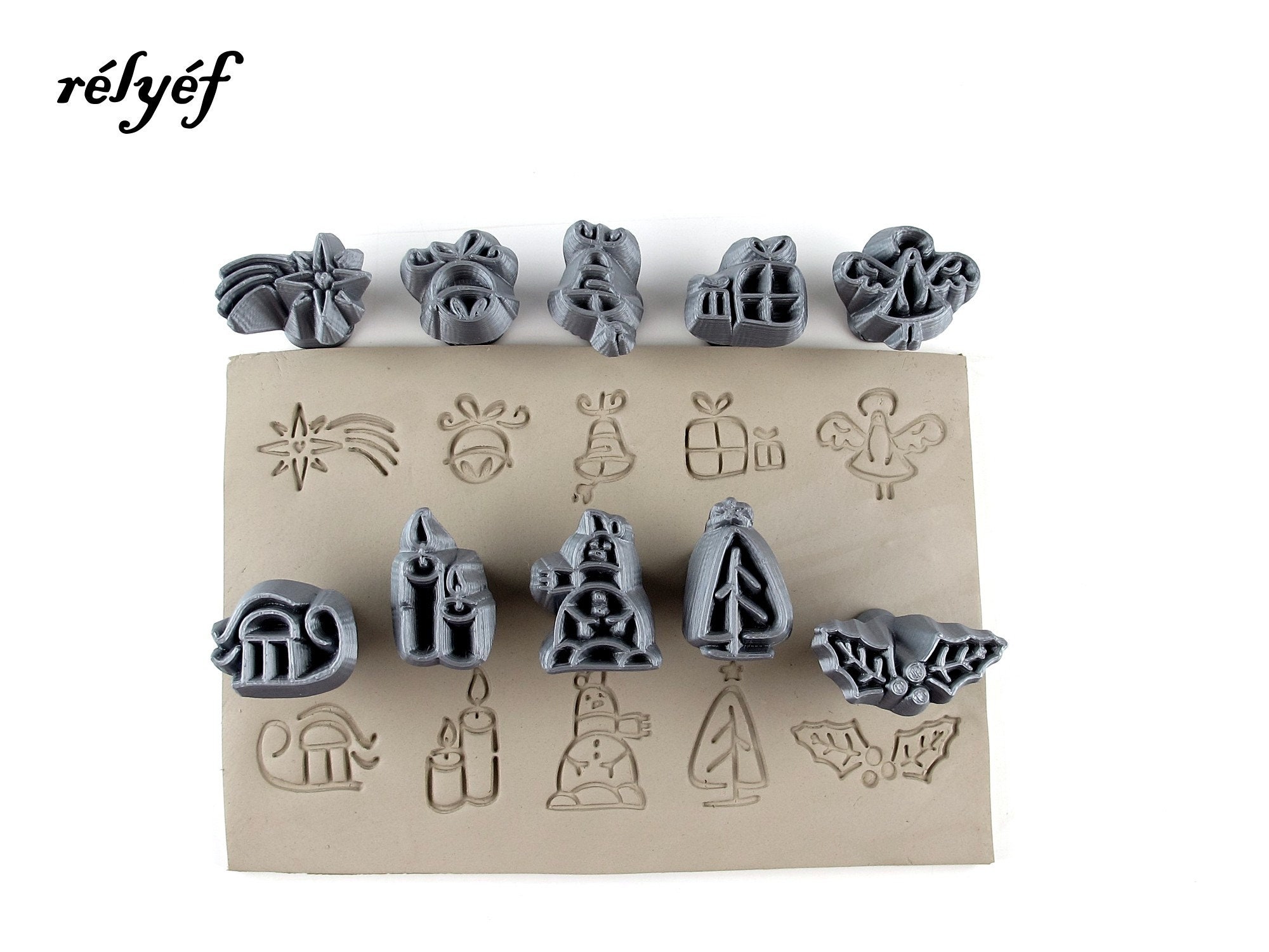 Letter Stamps for Pottery Texture Clay Tools for Ceramics, Polymer Clay,  Metal Clay & Soap Relyef Alphabet Futura Uppercase 10 Mm -  Israel