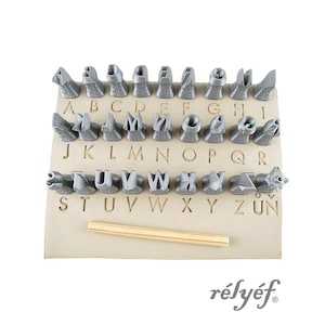 Futura Uppercase 10 mm | Clay Stamps | Letter stamps for pottery texture | Relyef pottery tools | Alphabet