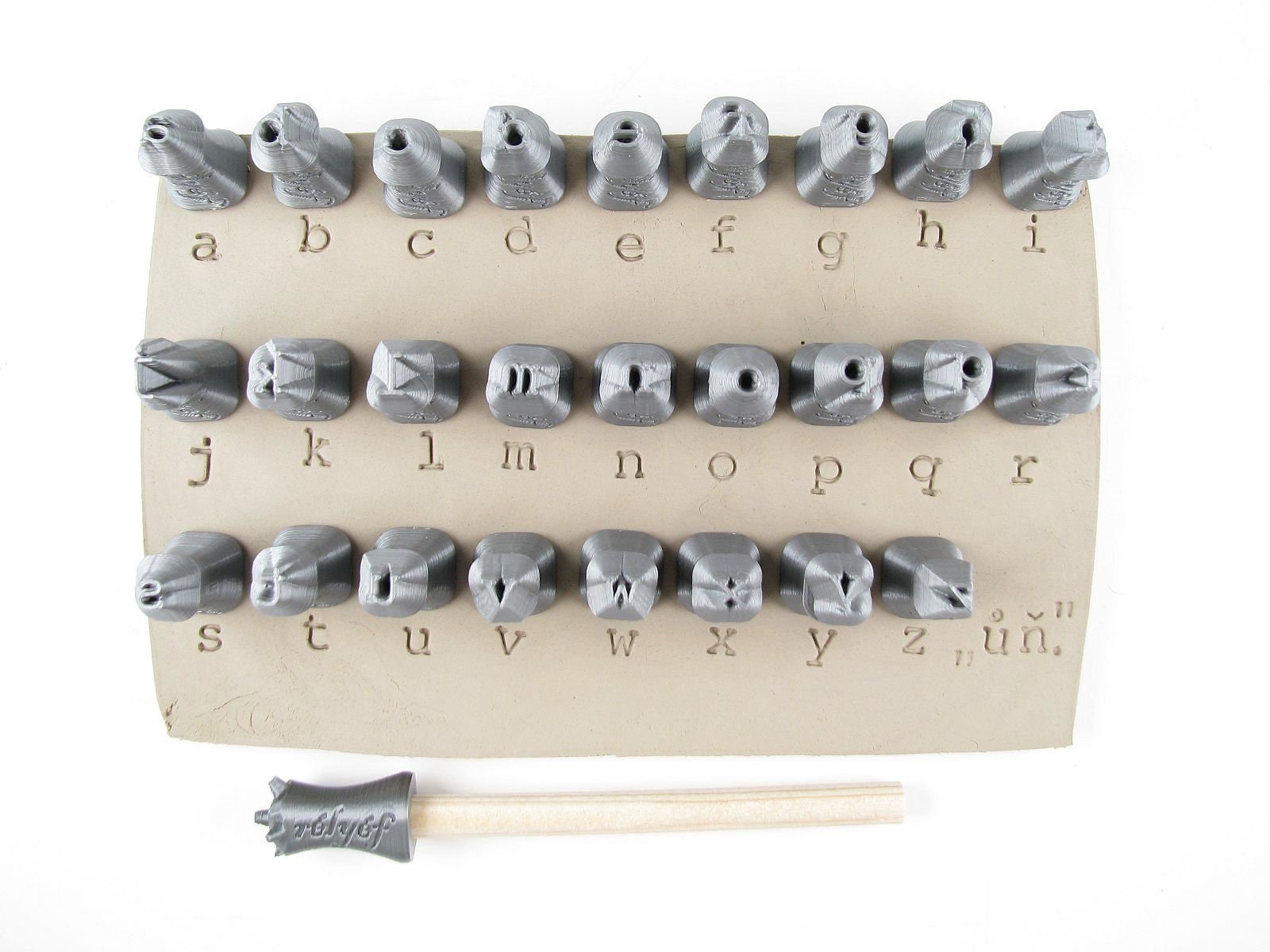 Letter Stamps for Pottery Texture Clay Tools for Ceramics, Polymer Clay, Metal  Clay & Soap Relyef Alphabet Courier Lowercase 6 Mm 