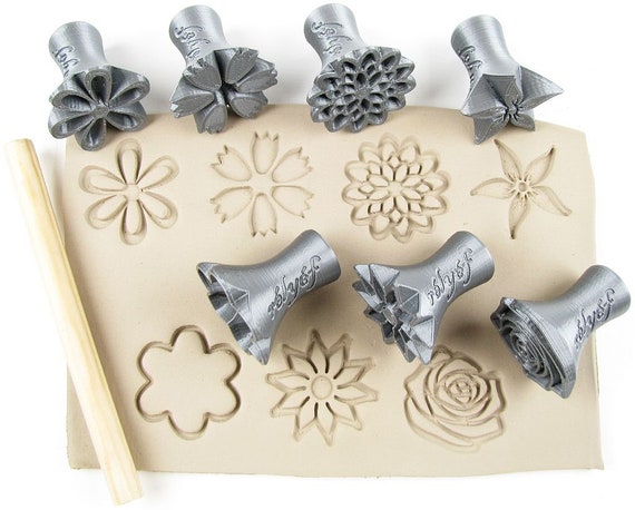 Ceramic Stamps for Clay Texture Pottery Tools for Clay, Polymer Clay, Metal  Clay & Soap Relyef Wedge Crosses Symbols 