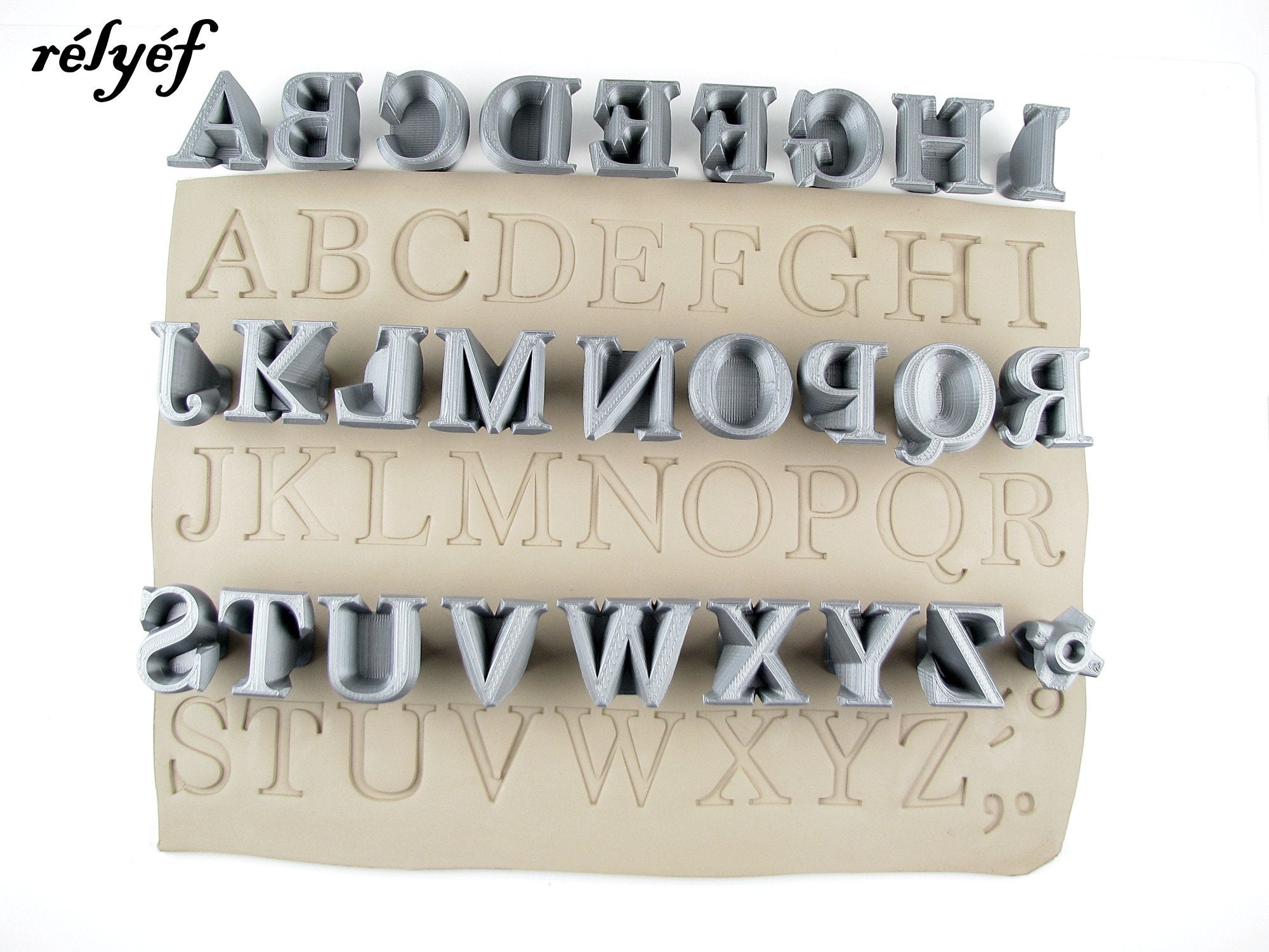 Letter Stamps for Pottery Texture Clay Tools for Ceramics, Polymer Clay,  Metal Clay & Soap Relyef Alphabet Futura Uppercase 10 Mm -  Israel