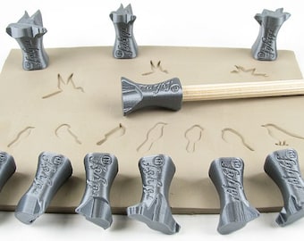 Birds | Animals | Stamps for ceramic and polymer clay, soaps, for textures and decoration | Relyef pottery tools