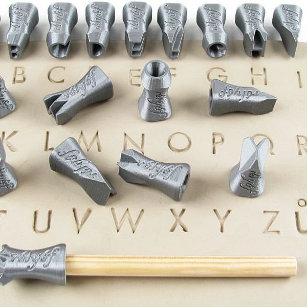 Letter stamps for pottery texture | Clay tools for ceramics, polymer clay, metal clay & soap | Relyef | Alphabet | Futura Uppercase 10 mm