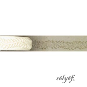 Folhas | Relevo | Rolo de Argila | Rolo de Plantas | 14 mm | Argila cerâmica e polimérica, sabonetes, para texturas e decoração | Ferramentas de Cerâmica Relyef