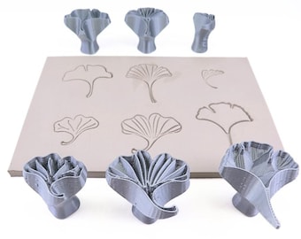 Ginkgoblad | Lerstämplar | Blomma | Natur | Stämplar för keramik- och polymerlera, tvålar, för texturer och dekoration | Relyef Pottery Tools