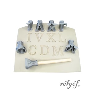 Marion Roman Numbers 26 mm | Clay Stamps | Numerals | Symbols | Typefaces | Stamps for clay | Relyef Pottery Tools