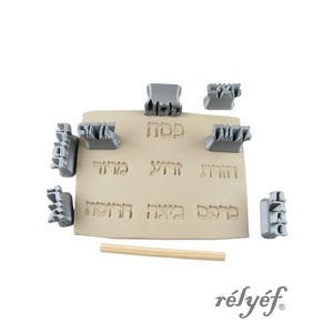 Passover (Pesach) | Clay Stamps | Jewish Signs | Set of stamps for for textures, ceramic and polymer clay, and soaps | Relyef Pottery Tools