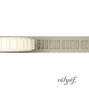 Rectangulaires | gaufré | Rouleau d'argile | Rouleau de ligne | 14 mm | Céramique et pâte polymère, savon, textures et décoration | Outils de poterie de secours