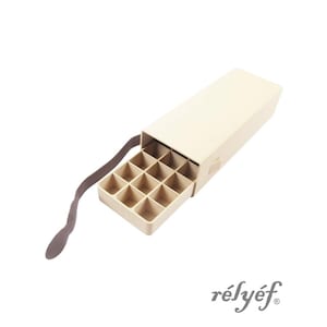 Box with Organisers for mini Clay Stamps 27 positions - empty | Clay Stamps | Ceramics Tool | Relyef Pottery Tools