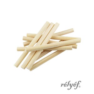 Stempelgriff | Tonstempel | 10 Stück (Vorteilspackung) von Hölzernen Griff | Für besseren Halt der Stempel | Tonstempel | Relief Keramik Zubehör