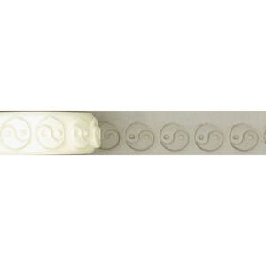 Yin Yang / En relieve / Rodillo para arcilla cerámica y polimérica, jabones, para texturas y decoración / Herramientas de cerámica Relyef