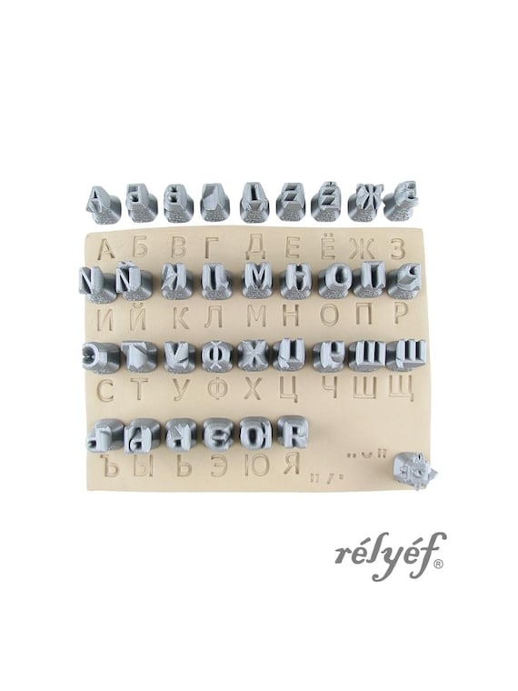Set De Tampons Alphabet A-Z Et Chiffres 0-9 Pour Argile - Boîte De Rangement - Empreintes Nettes - Plastique Durable