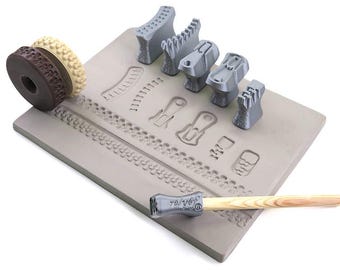 Stemple gliniane Zipper Clay | Stemple gliniane | Stemple do ceramiki i gliny polimerowej, mydeł, do fakturowania i dekoracji | Relyef Pottery Tools