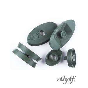 Forme per manici per tazze n. 4 / Timbri in argilla / 3 pezzi / Ellittiche / Manici per tazze in ceramica / Forme per ceramica / Strumenti per ceramica Relief