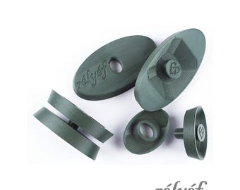 Handle Forms for Mugs No. 4 | Clay Stamps | 3 pieces | Elliptical | Ceramic mug handles | Pottery Forms | Relyef Pottery Tools