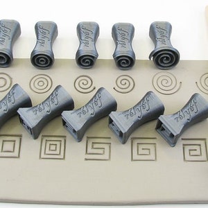 Spiralen | Tonstempel für Keramiktextur | Relief Keramik Werkzeuge | Geometrische Formen