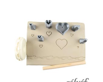 Hearts | Clay Stamps | Ceramic stamps for clay texture | Pottery tools for clay, polymer clay, metal clay | Relyef Pottery Tools | Symbols
