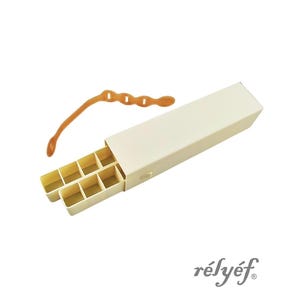Box with organisers for clay stamps - 18 positions, empty | Clay Stamps | For Numerals | Regular Stamps |Relyef Pottery Tools