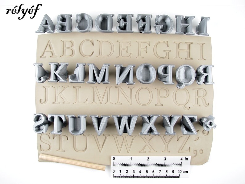 Letter Stamps for Pottery Texture Ceramic Tools for Clay Etsy