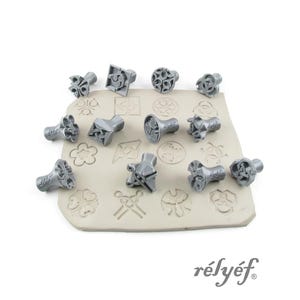 Japanese Guild Symbols | Clay stamps | Ceramic tools for clay, polymer clay, metal clay & soap | Texture Stamps | Relyef Pottery Tools