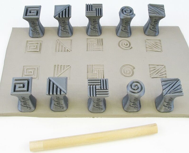Ceramic stamps for clay texture Pottery tools for clay Etsy