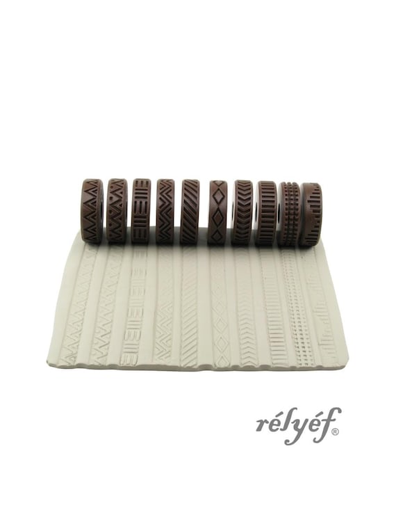Debossed Lines Clay Roller Texture Set