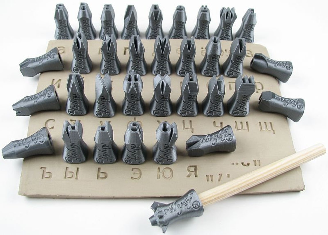 Alphabet Stamps for Clay Texture Ceramic Tools for Clay Etsy