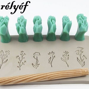 Meadow Flowers | Flowers | Stamps for ceramic and polymer clay, soaps, for textures and decoration | Relyef pottery tools
