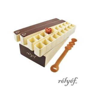 Box with organisers for clay stamps - 36 positions, empty | Clay Stamps | Ceramics Tool | Relyef Pottery Tools