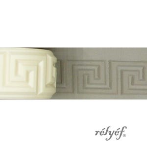 Greek | Embossed | Clay Roller | Spiral Roller | 28 mm | Ceramic and polymer clay, soaps, for textures and decoration | Relyef Pottery Tools