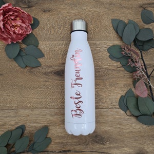 Rose Gold & White Bottle Gift for Best Friend