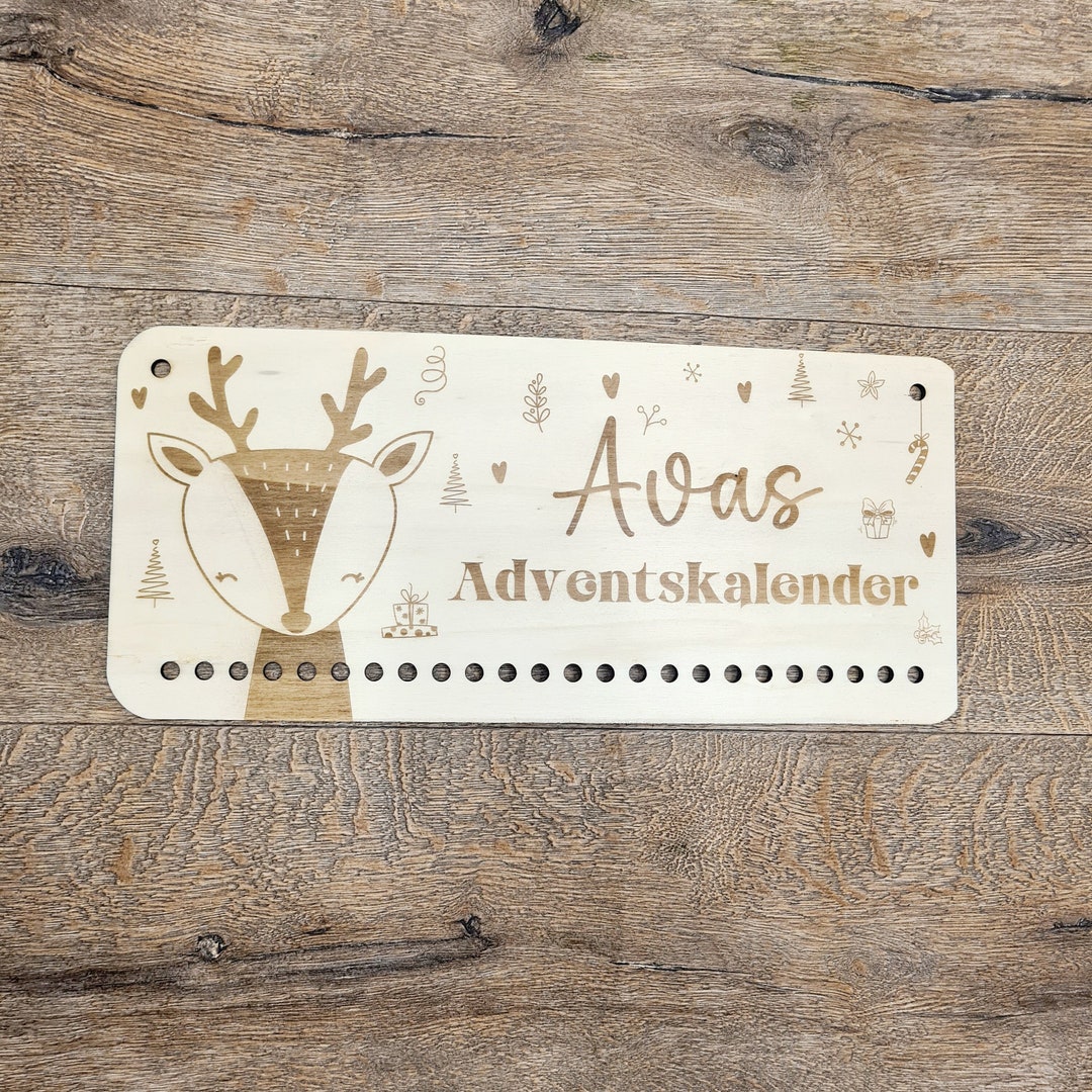 Personalized Advents Calendar With Name Christmas Advent Etsy