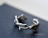 925 sterling silver thorns ring size adjustable womens ring jewellery gift by Dark Edge Jewellery