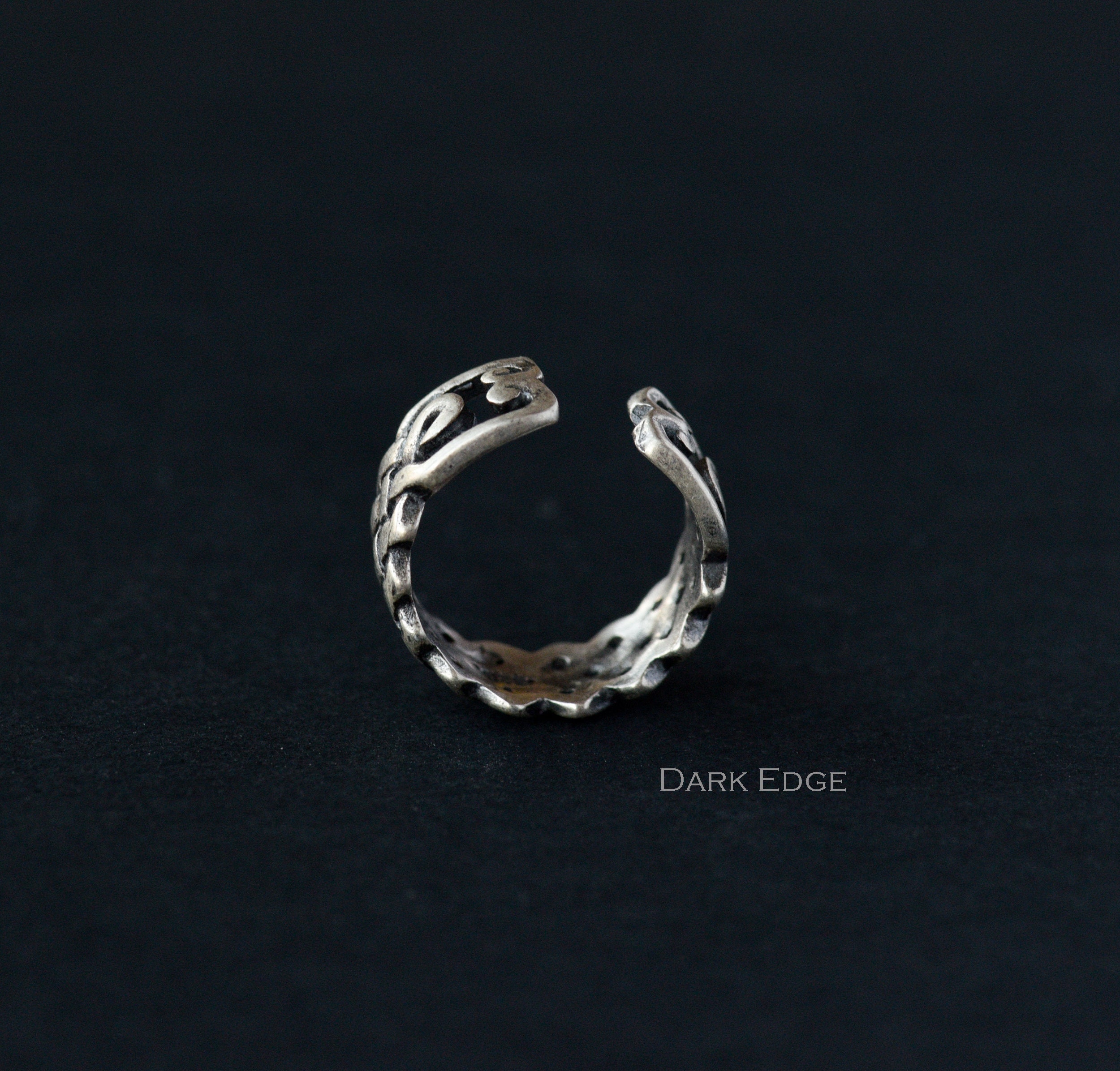 925 Sterling Silver Viking Twist Ear Cuff Earring One Single Etsy UK