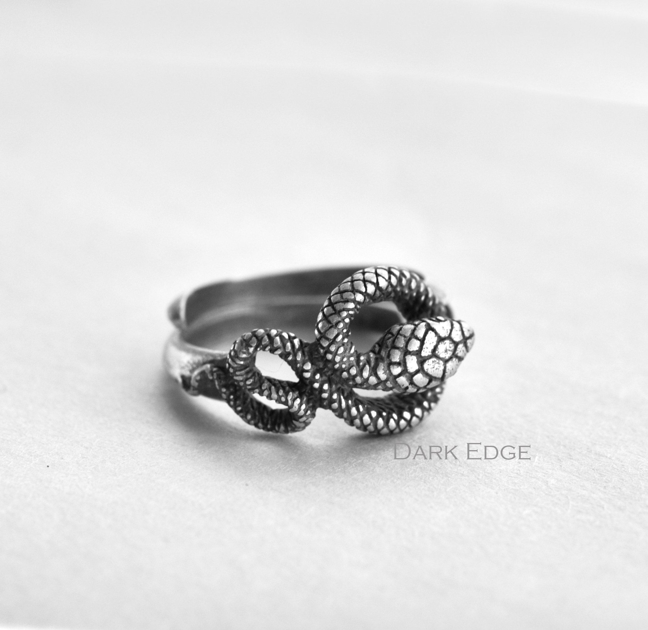 925 Sterling Silver Snake Ring Silver 3D Animal Ring Mens Etsy