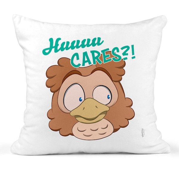 Kissen Plüsch Pilapets Eule Uhu Kauz Ibico Huuuu cares?! 40x40cm Kissenbezug + Füllung Kuschelkissen Kinder Plüschkissen personalisierbar